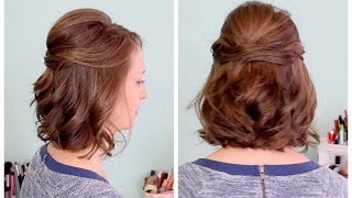 Quick Half Up Hairstyle for Short Hair [upl. by Bucky]