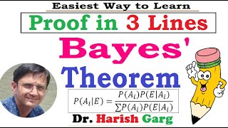 Bayes Theorem  Concept  Proof In 3 lines [upl. by Kciderf]