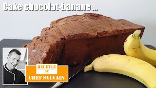 Cake banane chocolat  Recette par Chef Sylvain [upl. by Vito]