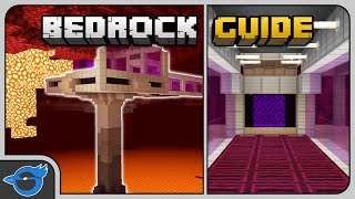 How to build a NETHER HUB Collab with Prowl8413  Bedrock Guide 034  Survival Tutorial Lets Play [upl. by Ddal]