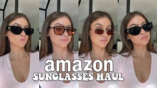 HUGE AMAZON SUNGLASSES HAUL [upl. by Nenad466]