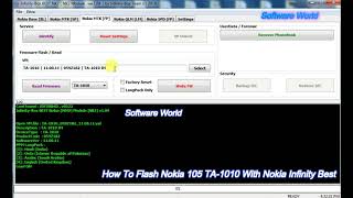 How To Flash Nokia 105 TA 1010 With Nokia Infinity Best [upl. by Onairelav]