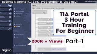 TIA Portal  3 Hour Complete Training For Beginner  Part1  English [upl. by Lleksah]