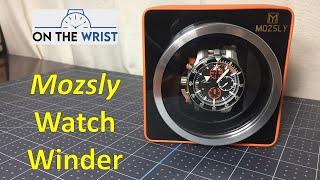 Mozsly Single Watch Winder Quite Stylish and Compact Also Turns Per Day Explained and Tested [upl. by Anaer751]