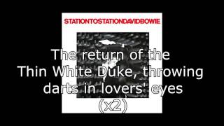 Station to Station  David Bowie  Lyrics [upl. by Etep409]