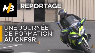 Une journée de formation au pilotage moto avec les Gendarmes au CNFSR  Reportage [upl. by Ollecram]