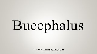 How To Say Bucephalus [upl. by Yanffit39]