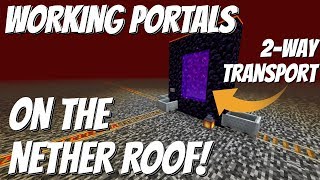 Minecraft Nether Roof Access By Portals New to Minecraft 115 Nether Transport System Avomance [upl. by Orvan793]