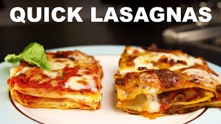 Easy lasagna recipes  tomato amp ricotta  meat sauce amp cream [upl. by Zeb200]