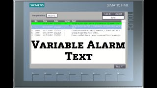 How To Create Variable Alarm Text in HMI TIA Portal [upl. by Ecal774]