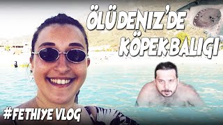 ÖLÜDENİZDE KÖPEK BALIĞI  FETHİYE VLOGU [upl. by Enerak972]