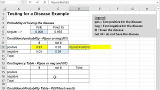 How to do Bayes Rule in Excel [upl. by Ibrad]