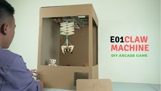 DIY Arcade Game  Ep01 Make Claw Machine from Cardboard [upl. by Nauqad]