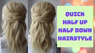 Quick half up half down hairstyle [upl. by Vergos286]