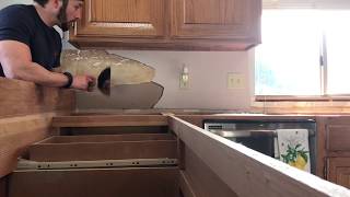 How To Remove Laminate Backsplash [upl. by Eitsyrc937]