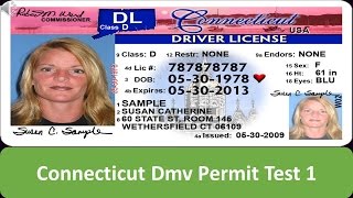 Connecticut DMV Permit Test 1 [upl. by Eniluqcaj]