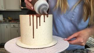 How To Create A Drip On Your Cake [upl. by Yemaj]