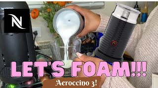 How To Foam Milk With Aeroccino 3 Make Coffee With Foam Tips amp Tricks  Easy Foamed Latte Recipe [upl. by Deaner]