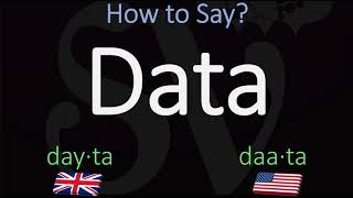 How to Pronounce Data  British Vs American Pronunciations [upl. by Terese]