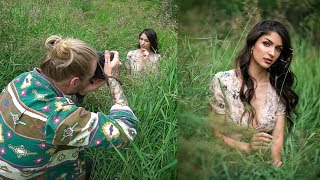 Natural Light Photoshoot in the Field Behind The Scenes [upl. by Idnar]