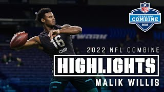 Malik Willis FULL 2022 NFL Scouting Combine Workout [upl. by Sculley]