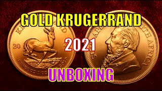 South African Gold Krugerrand 1 oz 2021 From JM Bullion UNBOXING [upl. by Haliehs]