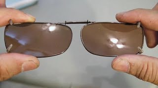 How To Use Clip On Sunglasses easy put on eyeglasses [upl. by Yllitnahc526]