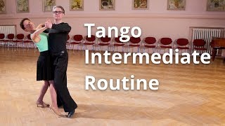 Tango Intermediate Dance Routine and Figures [upl. by Ahsenek]