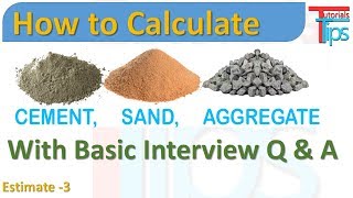 How to Calculate Cement Sand and Aggregate Quantity in Concrete [upl. by Audris]