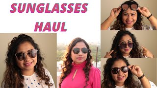 Sunglasses Haul  Amazon Trendy Glasses TryOn  Amazon Sunglasses 🕶 My Collection [upl. by Adali428]