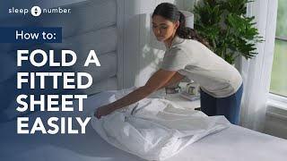 How To Fold A Fitted Sheet Easily [upl. by Lalla]