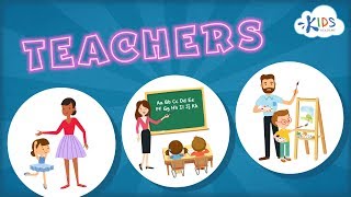 Teachers for Kids  Jobs amp Occupations  Social Studies for Preschool amp Kindergarten  Kids Academy [upl. by Letsirhc543]