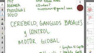 Cerebelo y Ganglios basales Control motor global Fisiología [upl. by Clein]